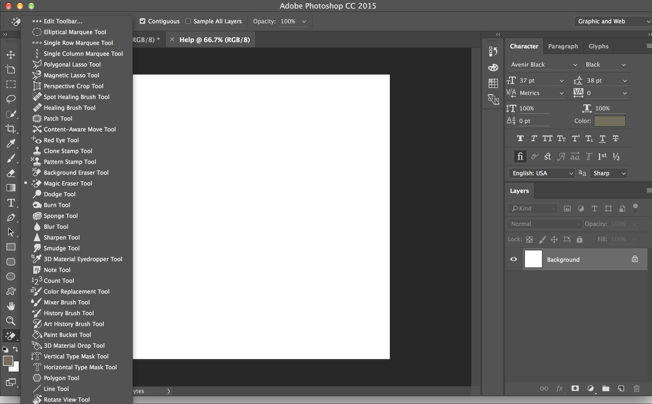 Where is the background and magic eraser tool in p... Adobe Community